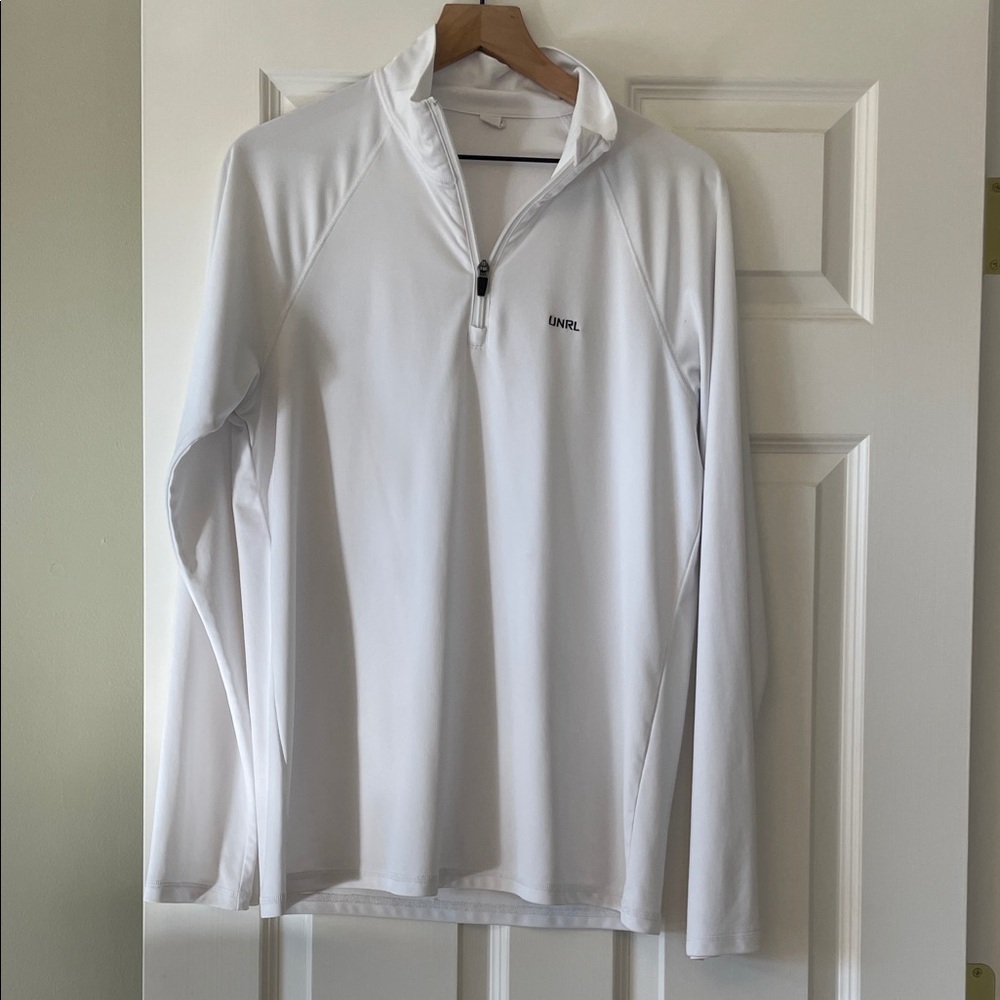 UNRL White Quarter-Zip Pullover